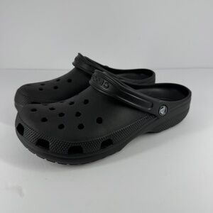 Crocs Classic Black Clogs Men’s 9 Women’s 11 Slip-On Comfort Sandals Shoes